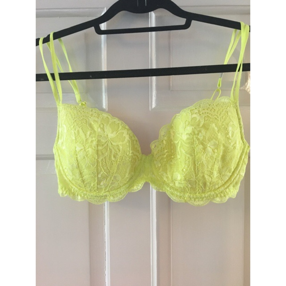 Victoria’s Secret PINK Yellow Lace Bra